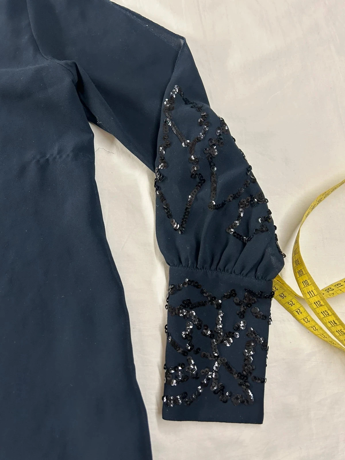 Blusa de mangas compridas azul marinho Lynn Adler T. S – photo 4